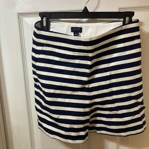 J. Crew Women's Navy and White Striped Skort